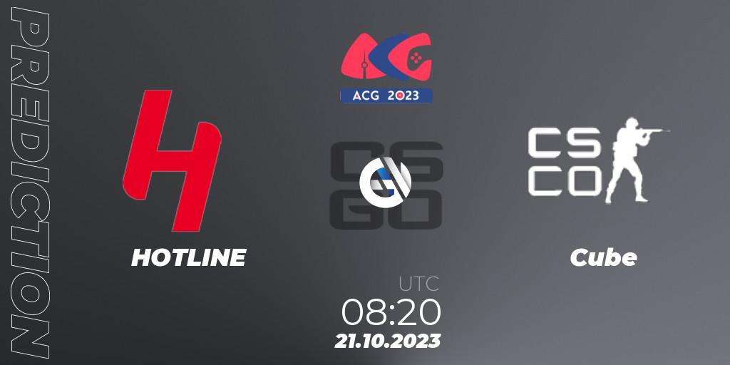 Pronósticos HOTLINE - Cube. 21.10.2023 at 08:20. Almaty Cyber Games 2023 - Counter-Strike (CS2)