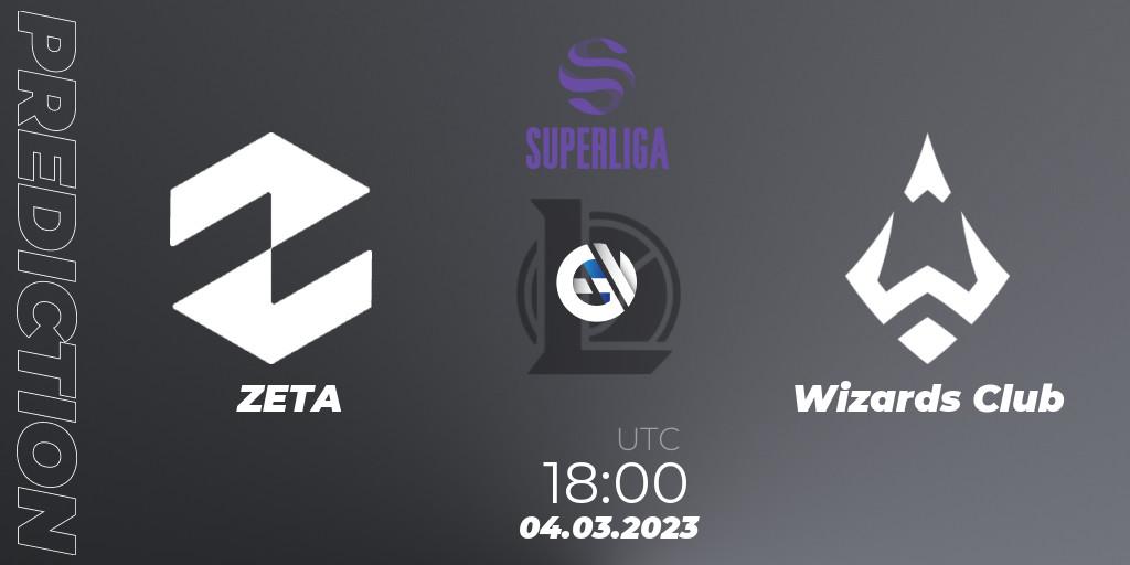 Pronósticos ZETA - Wizards Club. 04.03.23. LVP Superliga 2nd Division Spring 2023 - Group Stage - LoL