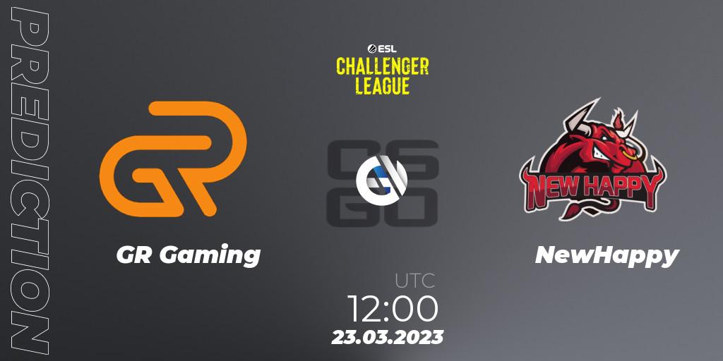 Pronósticos GR Gaming - NewHappy. 23.03.23. ESL Challenger League Season 44: Asia-Pacific - CS2 (CS:GO)