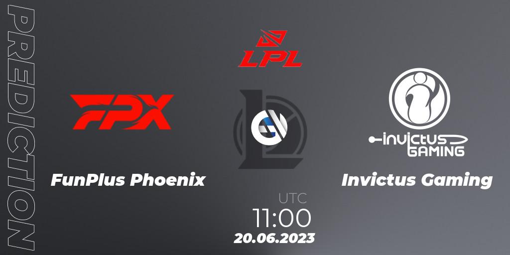 Pronósticos FunPlus Phoenix - Invictus Gaming. 20.06.23. LPL Summer 2023 Regular Season - LoL