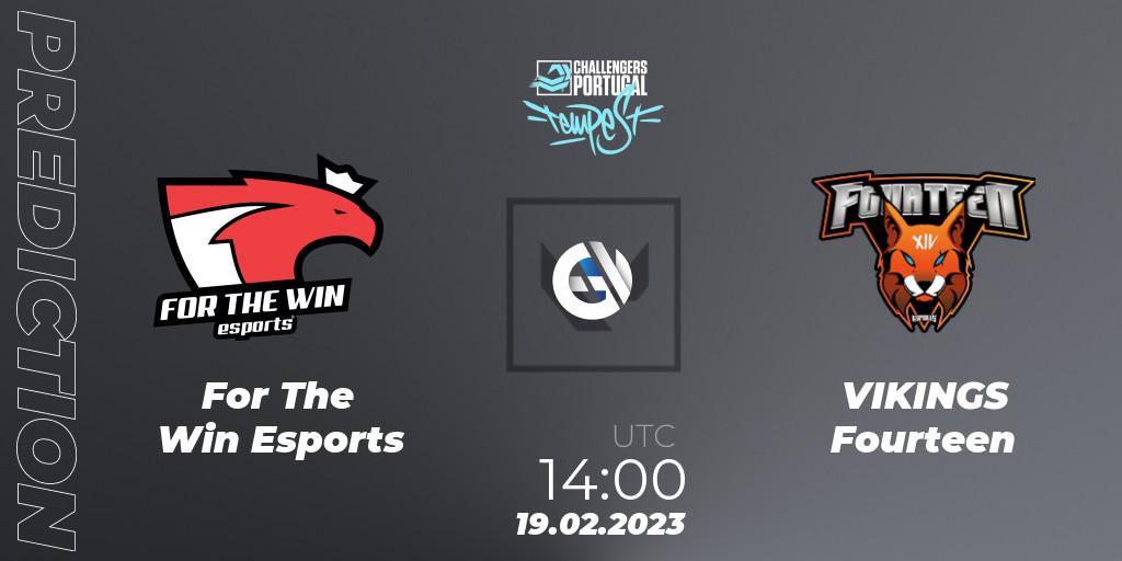 Pronósticos For The Win Esports - VIKINGS Fourteen. 19.02.2023 at 14:00. VALORANT Challengers 2023 Portugal: Tempest Split 1 - VALORANT