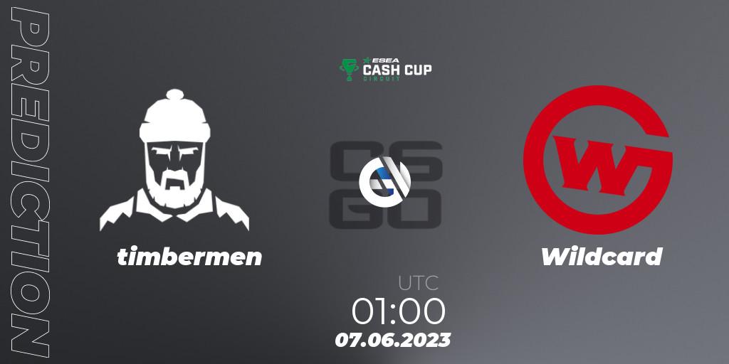 Pronósticos timbermen - Wildcard. 07.06.2023 at 01:00. ESEA Cash Cup Circuit Season 1 Finals - Counter-Strike (CS2)