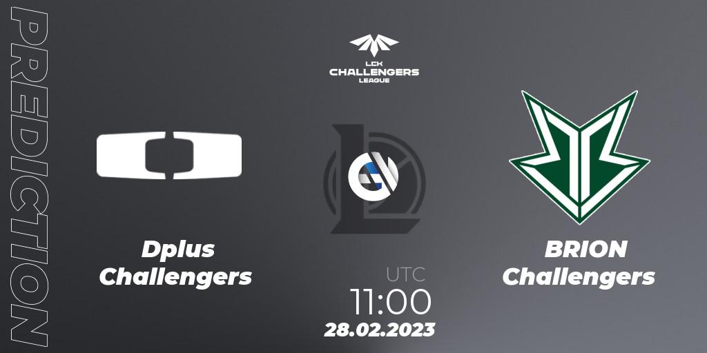 Pronósticos Dplus Challengers - BRION Challengers. 28.02.2023 at 10:15. LCK Challengers League 2023 Spring - LoL