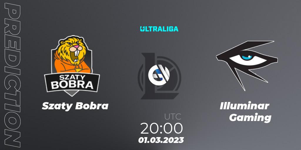 Pronósticos Szaty Bobra - Illuminar Gaming. 27.02.2023 at 20:00. Ultraliga Season 9 - Group Stage - LoL