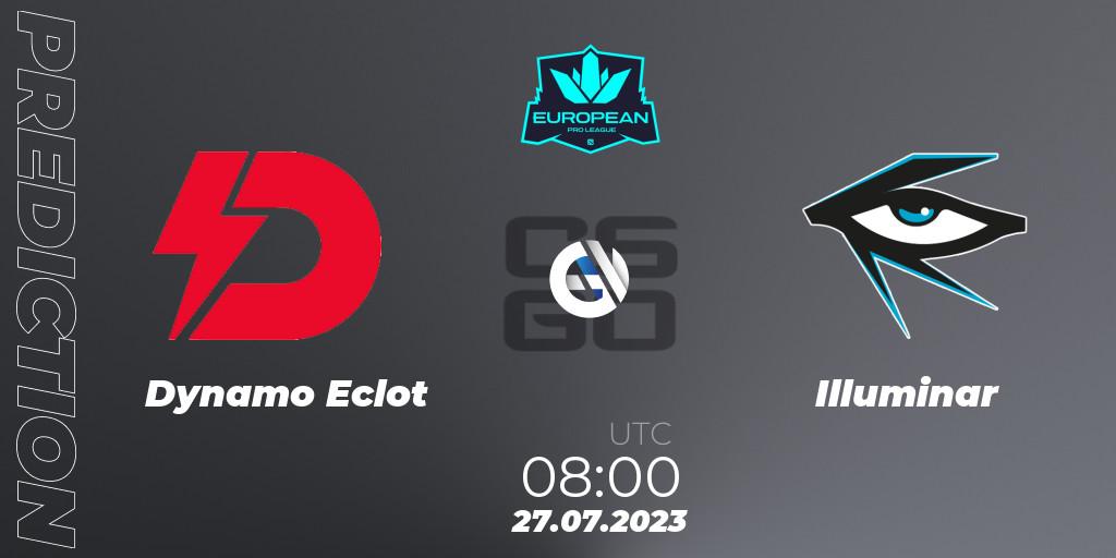 Pronósticos Dynamo Eclot - Illuminar. 27.07.2023 at 08:00. European Pro League Season 9 - Counter-Strike (CS2)