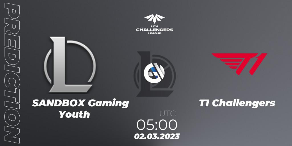 Pronósticos SANDBOX Gaming Youth - T1 Challengers. 02.03.23. LCK Challengers League 2023 Spring - LoL