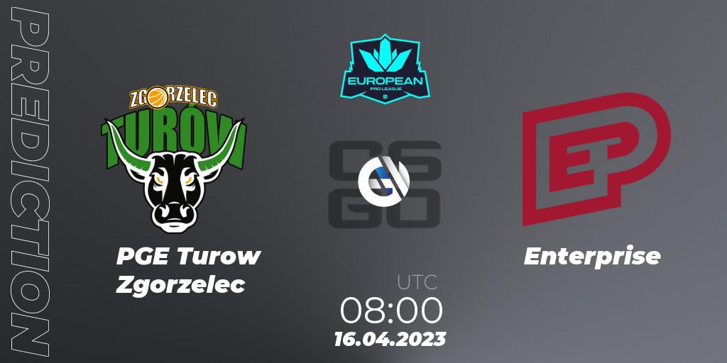 Pronósticos PGE Turow Zgorzelec - Enterprise. 17.04.2023 at 08:00. European Pro League Season 7 - Counter-Strike (CS2)