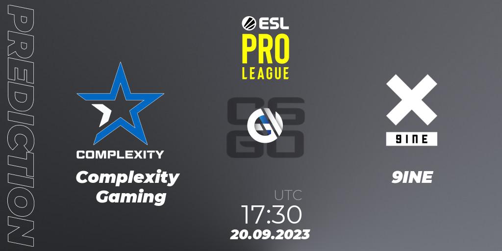 Pronósticos Complexity Gaming - 9INE. 20.09.2023 at 19:00. ESL Pro League Season 18 - Counter-Strike (CS2)
