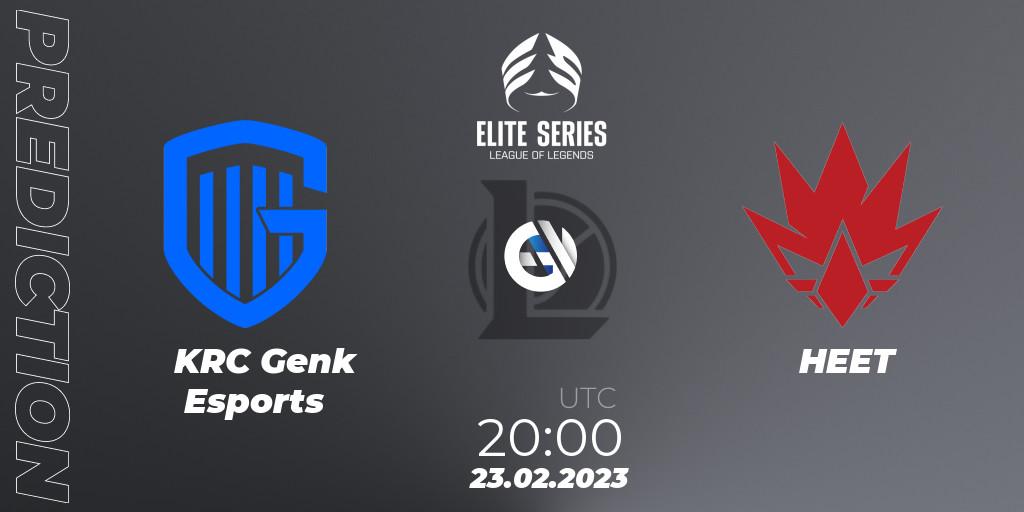 Pronósticos KRC Genk Esports - HEET. 23.02.23. Elite Series Spring 2023 - Group Stage - LoL