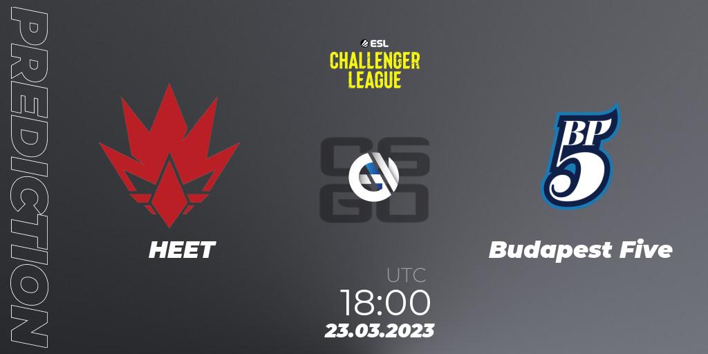 Pronósticos HEET - Budapest Five. 24.03.23. ESL Challenger League Season 44 Relegation: Europe - CS2 (CS:GO)