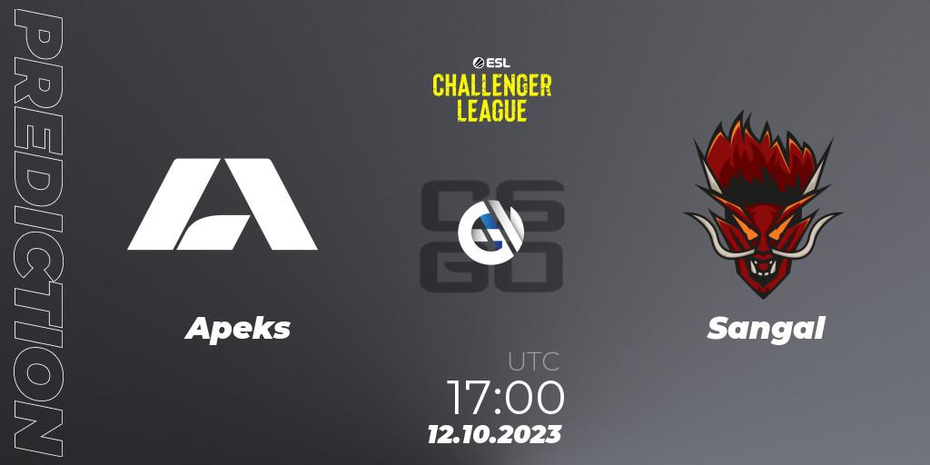 Pronósticos Apeks - Sangal. 25.10.23. ESL Challenger League Season 46: Europe - CS2 (CS:GO)