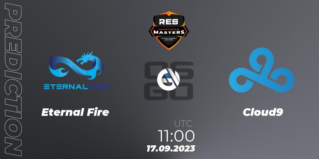 Pronósticos Eternal Fire - Cloud9. 17.09.2023 at 11:00. RES Eastern European Masters: Fall 2023 - Counter-Strike (CS2)