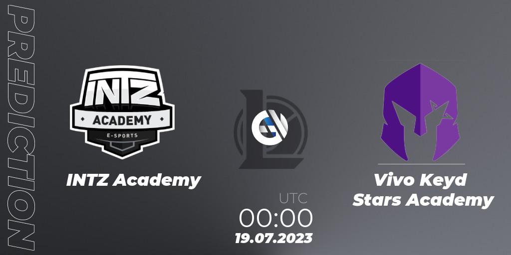 Pronósticos INTZ Academy - Vivo Keyd Stars Academy. 19.07.23. CBLOL Academy Split 2 2023 - Group Stage - LoL