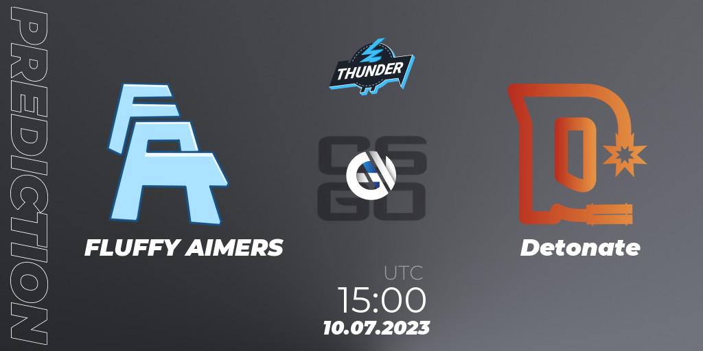 Pronósticos FLUFFY AIMERS - Detonate. 10.07.2023 at 15:00. Thunderpick World Championship 2023: North American Qualifier #1 - Counter-Strike (CS2)