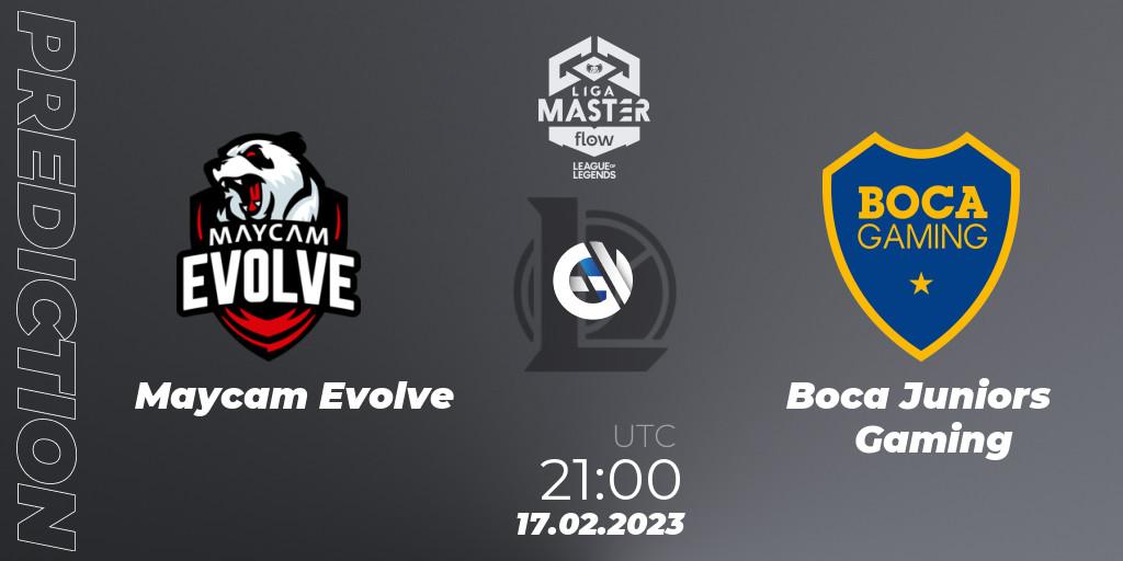 Pronósticos Maycam Evolve - Boca Juniors Gaming. 17.02.2023 at 21:00. Liga Master Opening 2023 - Group Stage - LoL