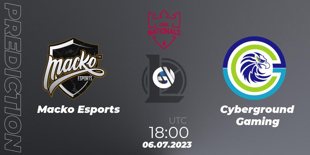 Pronósticos Macko Esports - Cyberground Gaming. 06.07.2023 at 18:00. PG Nationals Summer 2023 - LoL