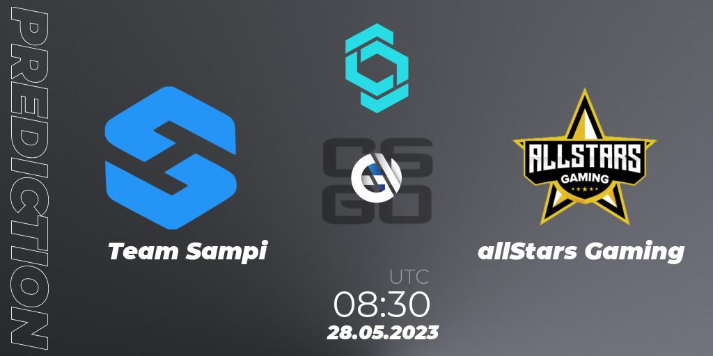 Pronósticos Team Sampi - allStars Gaming. 28.05.2023 at 08:30. CCT North Europe Series 5 Closed Qualifier - Counter-Strike (CS2)