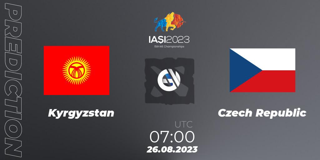 Pronósticos Kyrgyzstan - Czech Republic. 26.08.2023 at 11:00. IESF World Championship 2023 - Dota 2