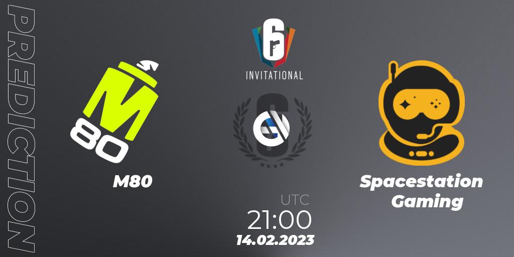 Pronósticos M80 - Spacestation Gaming. 14.02.2023 at 21:00. Six Invitational 2023 - Rainbow Six