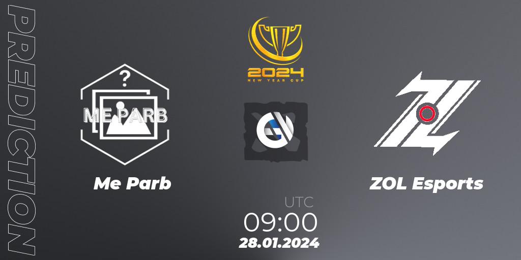 Pronósticos Me Parb - ZOL Esports. 28.01.2024 at 08:59. New Year Cup 2024 - Dota 2