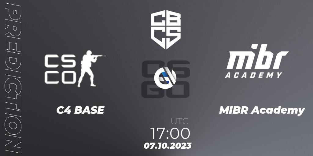 Pronósticos C4 BASE - MIBR Academy. 07.10.2023 at 17:00. CBCS 2023 Season 3: Open Qualifier #1 - Counter-Strike (CS2)