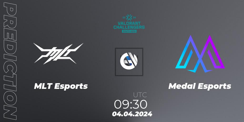 Pronósticos MLT Esports - Medal Esports. 04.04.2024 at 09:30. VALORANT Challengers 2024 South Asia: Split 1 - Cup 2 - VALORANT