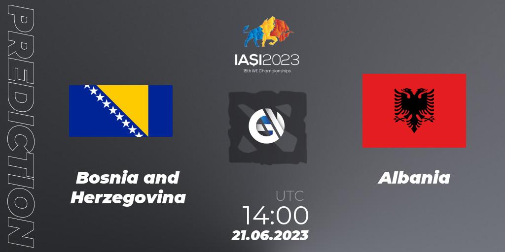 Pronósticos Bosnia and Herzegovina - Albania. 21.06.2023 at 14:12. IESF Europe B Qualifier 2023 - Dota 2