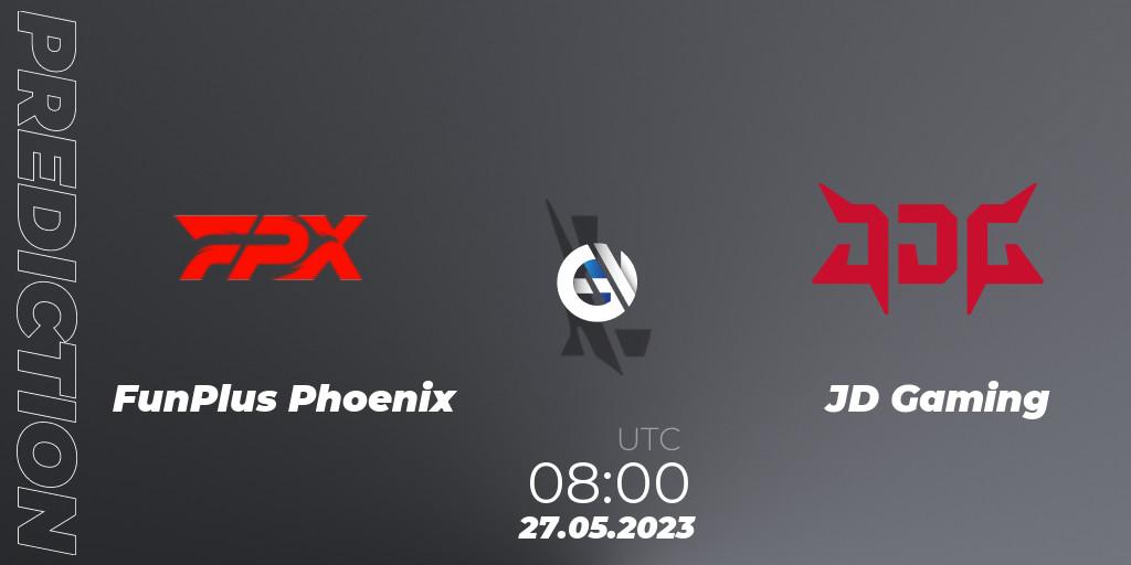Pronósticos FunPlus Phoenix - JD Gaming. 27.05.2023 at 08:00. WRL Asia 2023 - Season 1 - Regular Season - Wild Rift