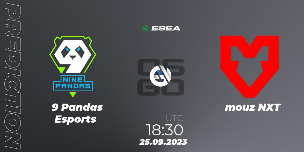 Pronósticos 9 Pandas Esports - mouz NXT. 26.09.2023 at 13:00. ESEA Advanced Season 46 Europe - Counter-Strike (CS2)