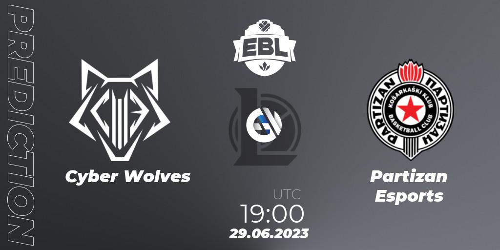 Pronósticos Cyber Wolves - Partizan Esports. 15.06.2023 at 19:00. Esports Balkan League Season 13 - LoL