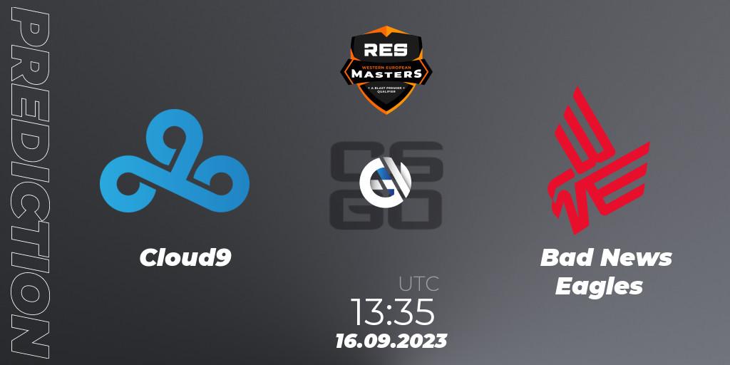 Pronósticos Cloud9 - Bad News Eagles. 16.09.2023 at 13:35. RES Eastern European Masters: Fall 2023 - Counter-Strike (CS2)