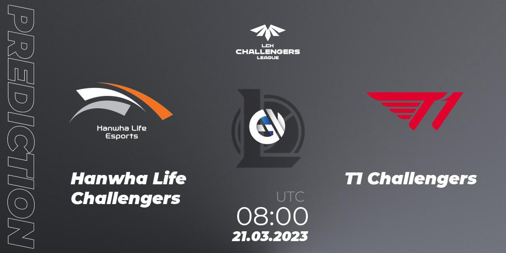 Pronósticos Hanwha Life Challengers - T1 Challengers. 21.03.23. LCK Challengers League 2023 Spring - LoL