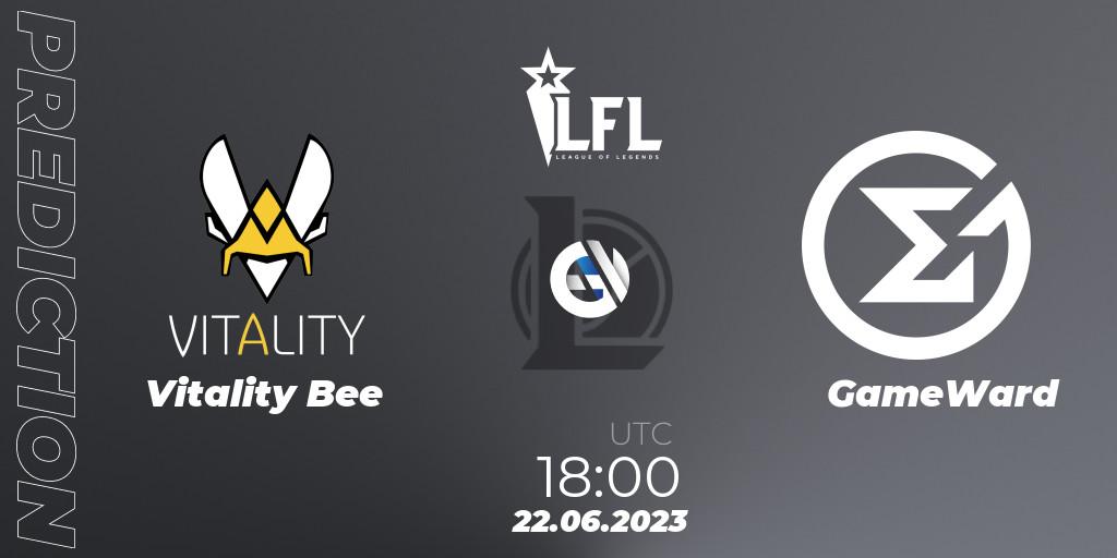 Pronósticos Vitality Bee - GameWard. 22.06.2023 at 18:00. LFL Summer 2023 - Group Stage - LoL