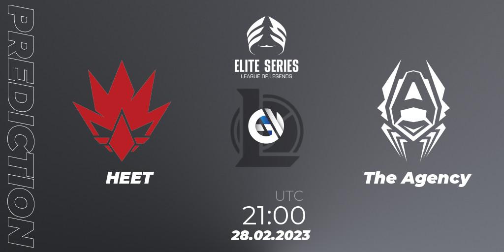 Pronósticos HEET - The Agency. 28.02.23. Elite Series Spring 2023 - Group Stage - LoL