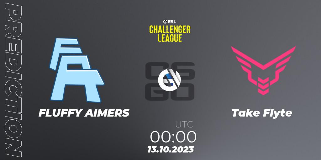 Pronósticos FLUFFY AIMERS - Take Flyte. 13.10.2023 at 00:00. ESL Challenger League Season 46: North America - Counter-Strike (CS2)