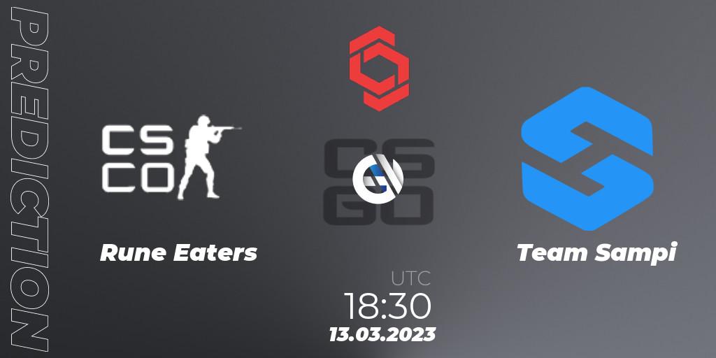 Pronósticos Rune Eaters - Team Sampi. 13.03.2023 at 18:30. CCT Central Europe Series 5 Closed Qualifier - Counter-Strike (CS2)