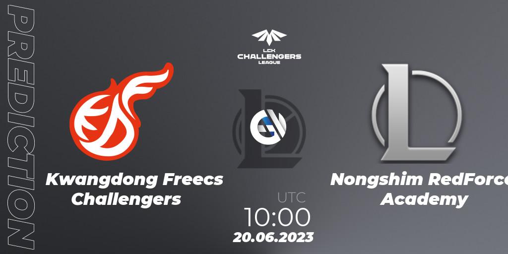 Pronósticos Kwangdong Freecs Challengers - Nongshim RedForce Academy. 20.06.23. LCK Challengers League 2023 Summer - Group Stage - LoL