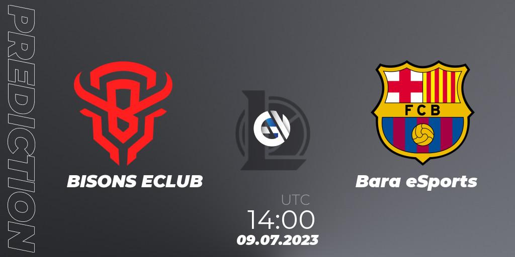 Pronósticos BISONS ECLUB - Barça eSports. 09.07.2023 at 15:15. Superliga Summer 2023 - Group Stage - LoL