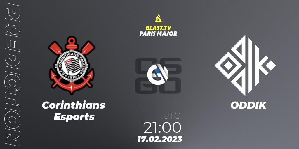 Pronósticos Corinthians Esports - ODDIK. 17.02.2023 at 21:00. BLAST.tv Paris Major 2023 South America RMR Closed Qualifier - Counter-Strike (CS2)