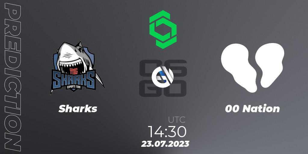 Pronósticos Sharks - 00 Nation. 23.07.2023 at 14:30. CCT South America Series #8 - Counter-Strike (CS2)