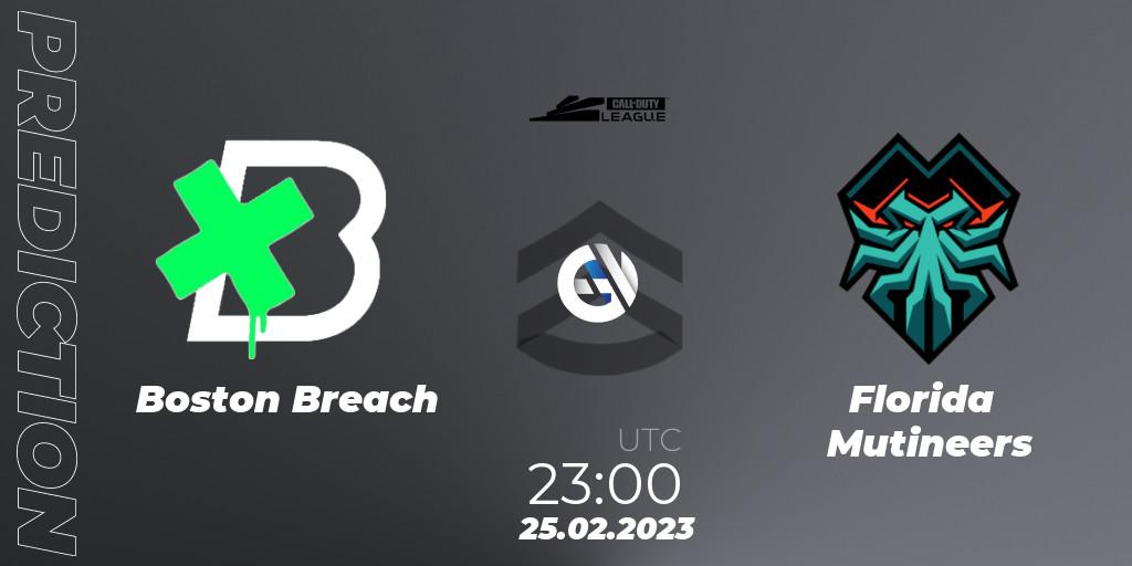 Pronósticos Boston Breach - Florida Mutineers. 25.02.2023 at 23:00. Call of Duty League 2023: Stage 3 Major Qualifiers - Call of Duty