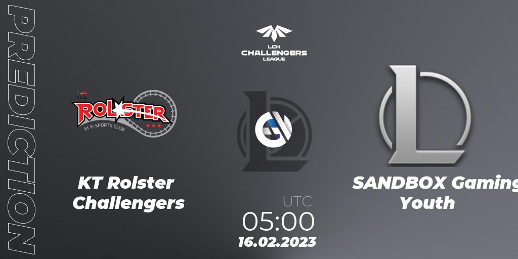 Pronósticos KT Rolster Challengers - SANDBOX Gaming Youth. 16.02.23. LCK Challengers League 2023 Spring - LoL