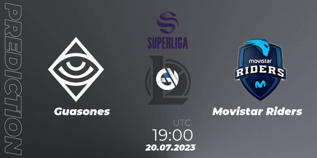 Pronósticos Guasones - Movistar Riders. 22.06.2023 at 19:00. Superliga Summer 2023 - Group Stage - LoL