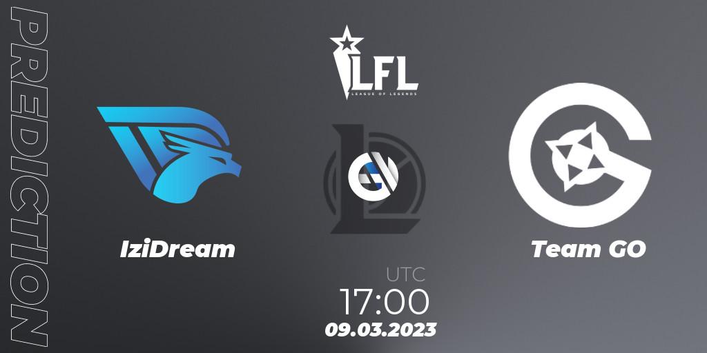 Pronósticos IziDream - Team GO. 09.03.2023 at 17:00. LFL Spring 2023 - Group Stage - LoL