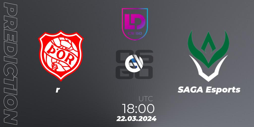 Pronósticos Þór - SAGA Esports. 22.03.2024 at 18:00. Icelandic Esports League Season 8 - Counter-Strike (CS2)