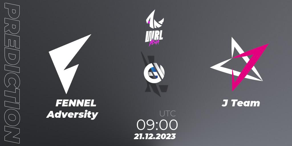 Pronósticos FENNEL Adversity - J Team. 21.12.2023 at 09:00. WRL Asia 2023 - Season 2 - Regular Season - Wild Rift