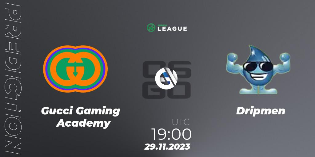 Pronósticos Gucci Gaming Academy - Dripmen. 29.11.2023 at 19:00. ESEA Season 47: Advanced Division - Europe - Counter-Strike (CS2)