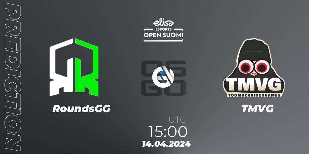 Pronósticos RoundsGG - TMVG. 14.04.24. Elisa Open Suomi Season 6 - CS2 (CS:GO)
