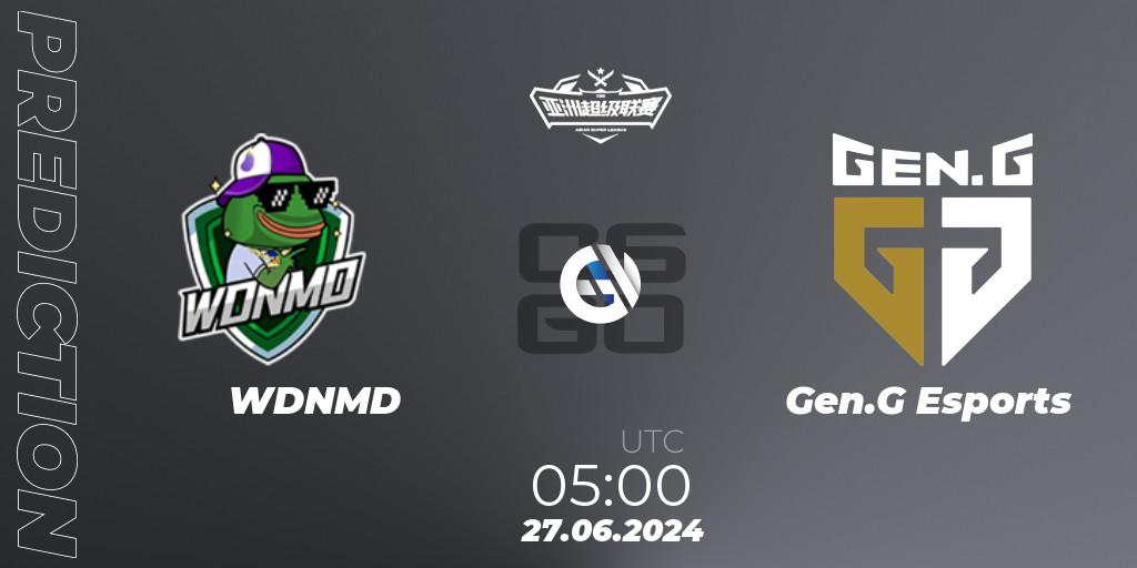 Pronósticos WDNMD - Gen.G Esports. 27.06.2024 at 05:00. Asian Super League Season 4: Preliminary Stage - Counter-Strike (CS2)