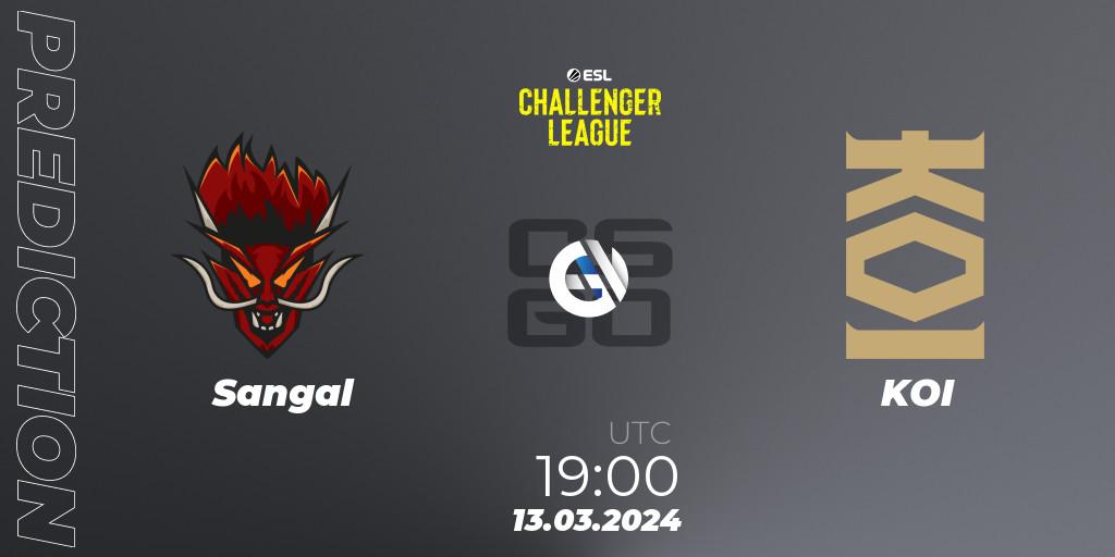 Pronósticos Sangal - KOI. 13.03.24. ESL Challenger League Season 47: Europe - CS2 (CS:GO)